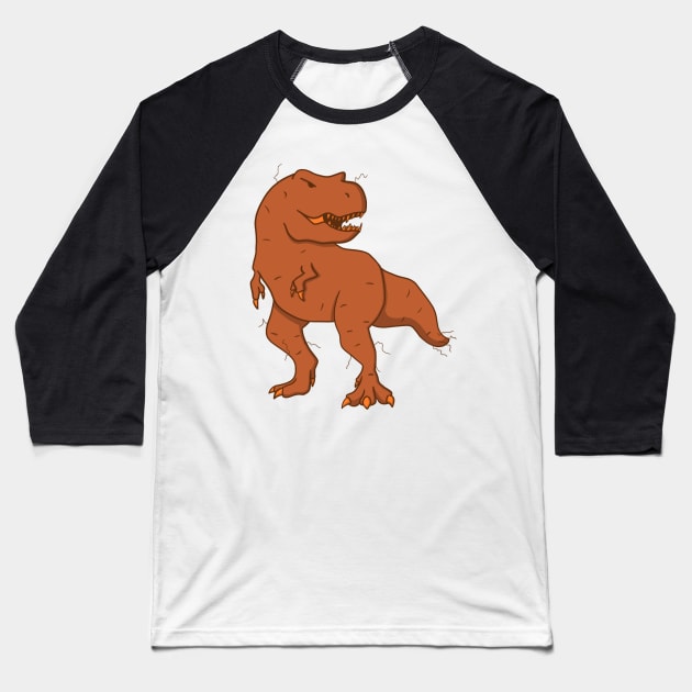 Ty-yam-osaurus Rex Baseball T-Shirt by CosmicFlyer